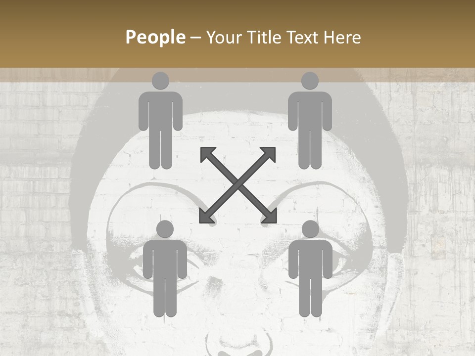 Illustration White Sad PowerPoint Template