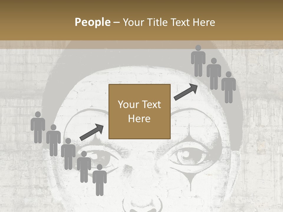 Illustration White Sad PowerPoint Template