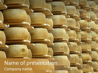 Dairy Hard Parmigiano PowerPoint Template