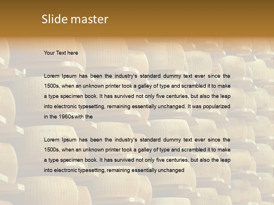 Dairy Hard Parmigiano PowerPoint Template