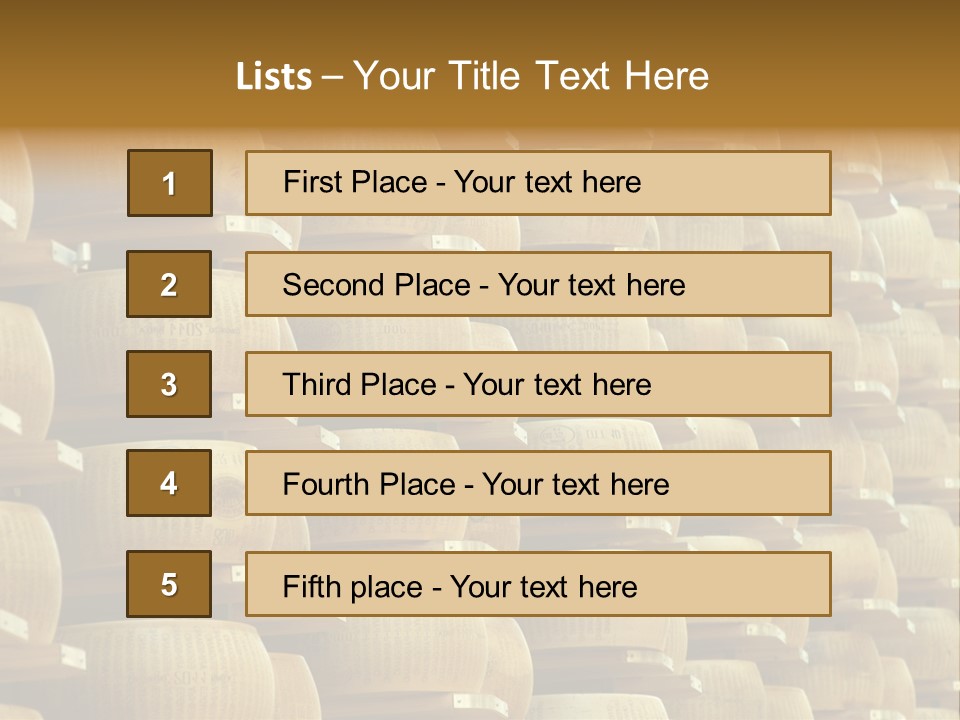 Dairy Hard Parmigiano PowerPoint Template