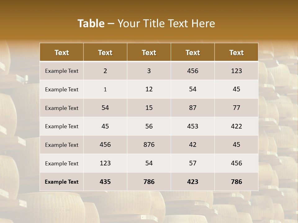 Dairy Hard Parmigiano PowerPoint Template