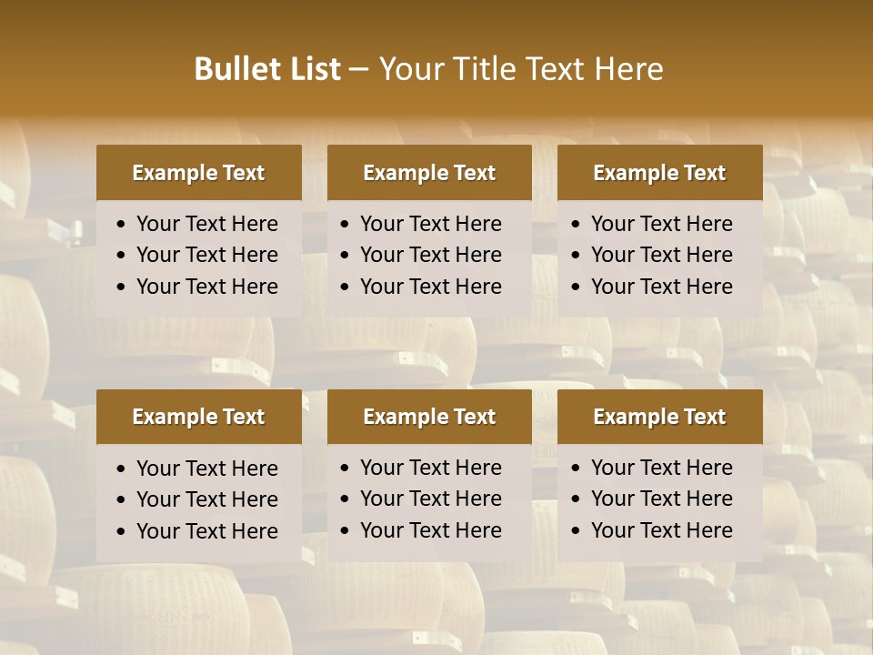 Dairy Hard Parmigiano PowerPoint Template