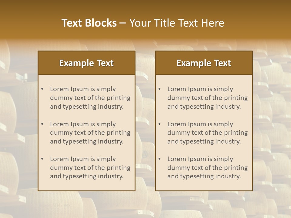 Dairy Hard Parmigiano PowerPoint Template