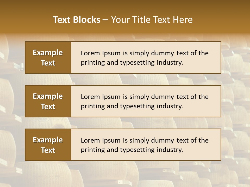 Dairy Hard Parmigiano PowerPoint Template