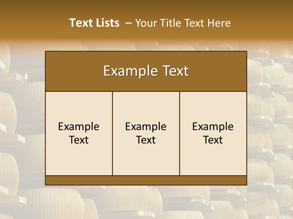Dairy Hard Parmigiano PowerPoint Template