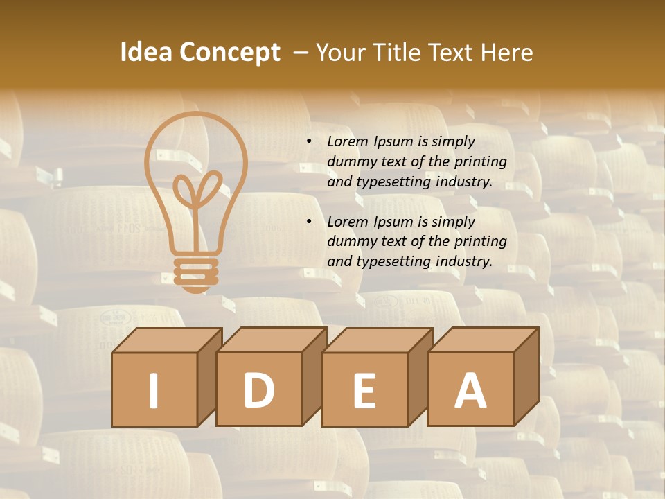 Dairy Hard Parmigiano PowerPoint Template