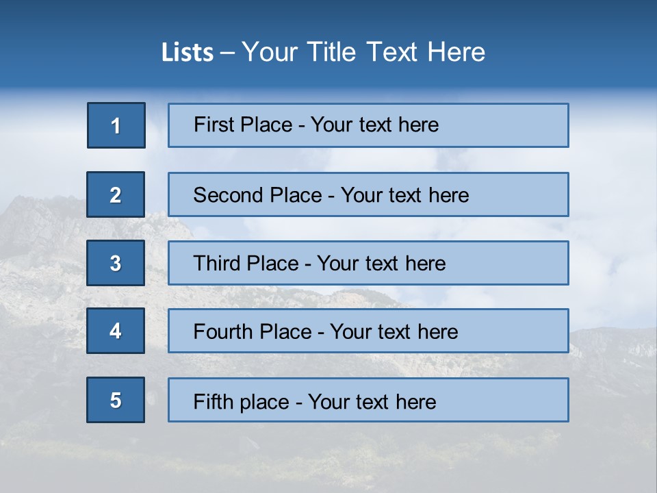 Travel Cloud Mount PowerPoint Template