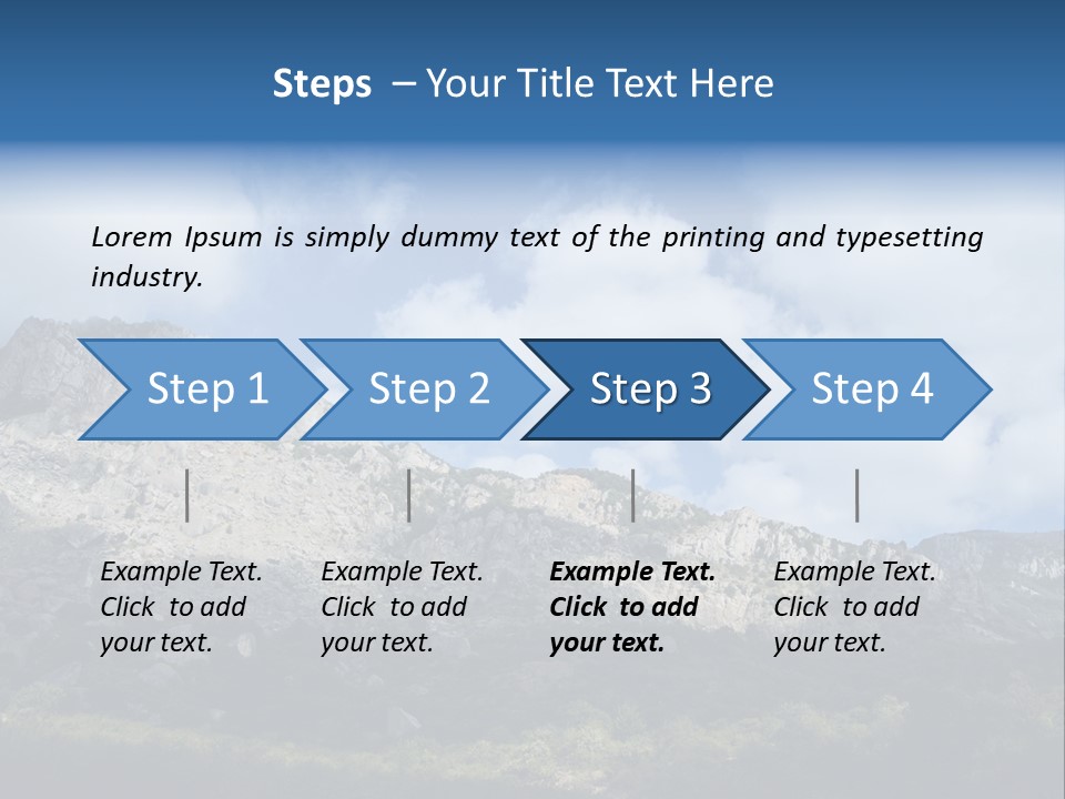 Travel Cloud Mount PowerPoint Template