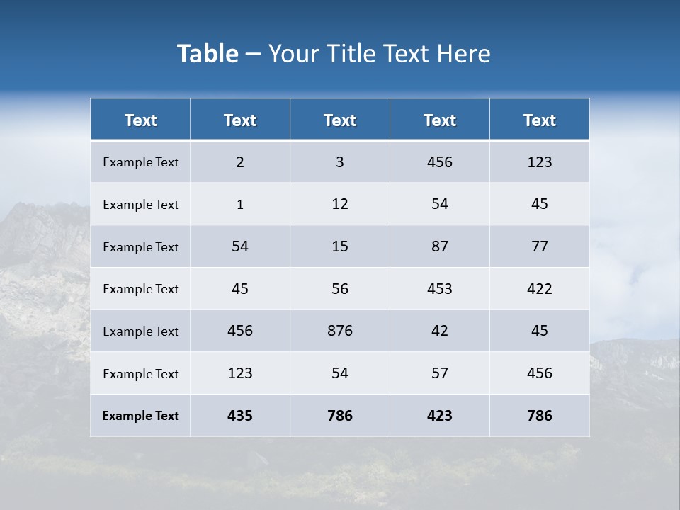 Travel Cloud Mount PowerPoint Template