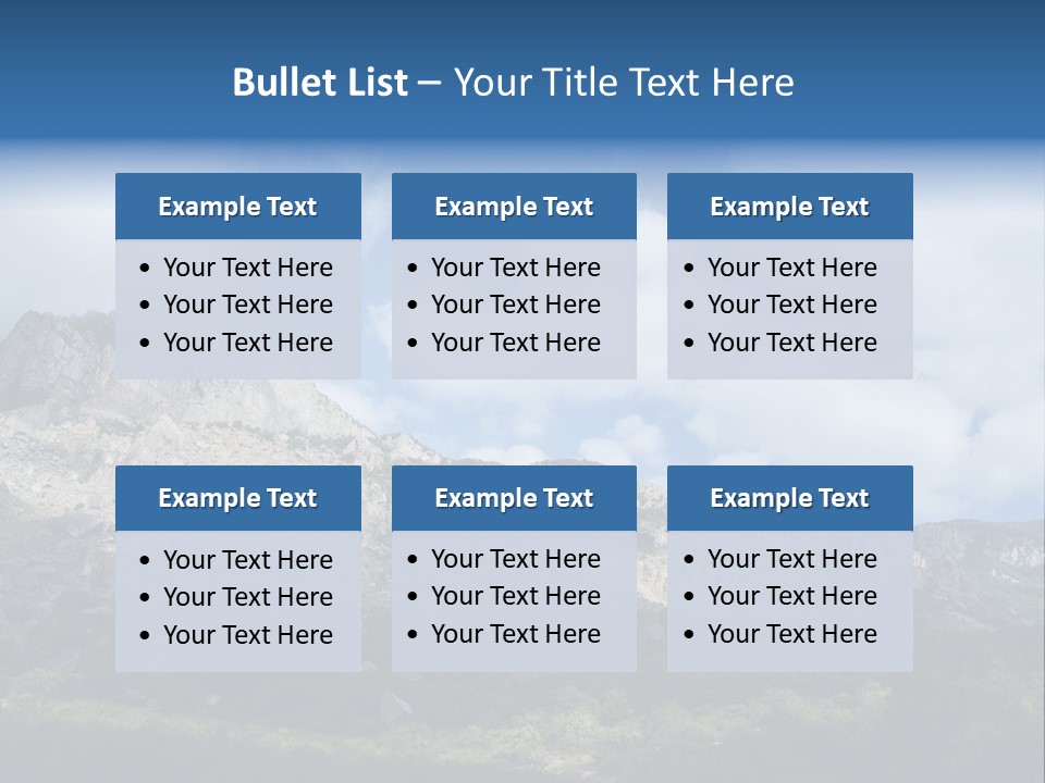 Travel Cloud Mount PowerPoint Template