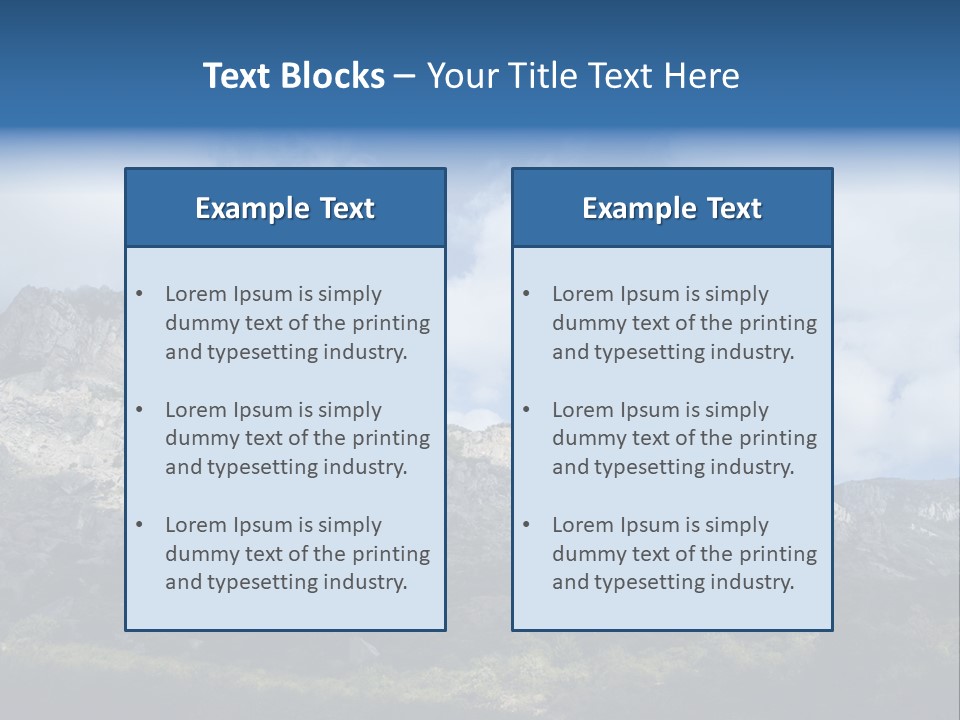 Travel Cloud Mount PowerPoint Template