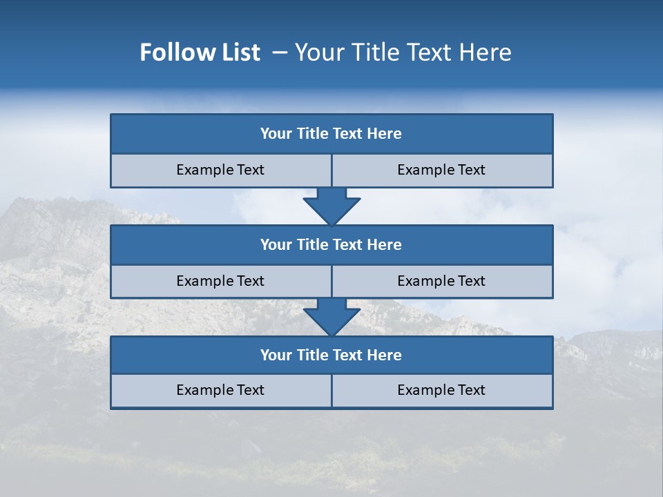 Travel Cloud Mount PowerPoint Template