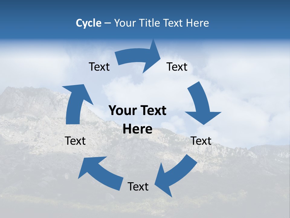 Travel Cloud Mount PowerPoint Template