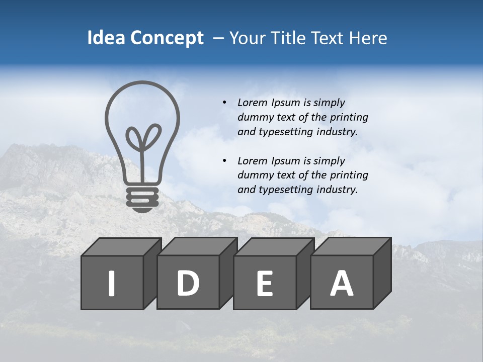 Travel Cloud Mount PowerPoint Template