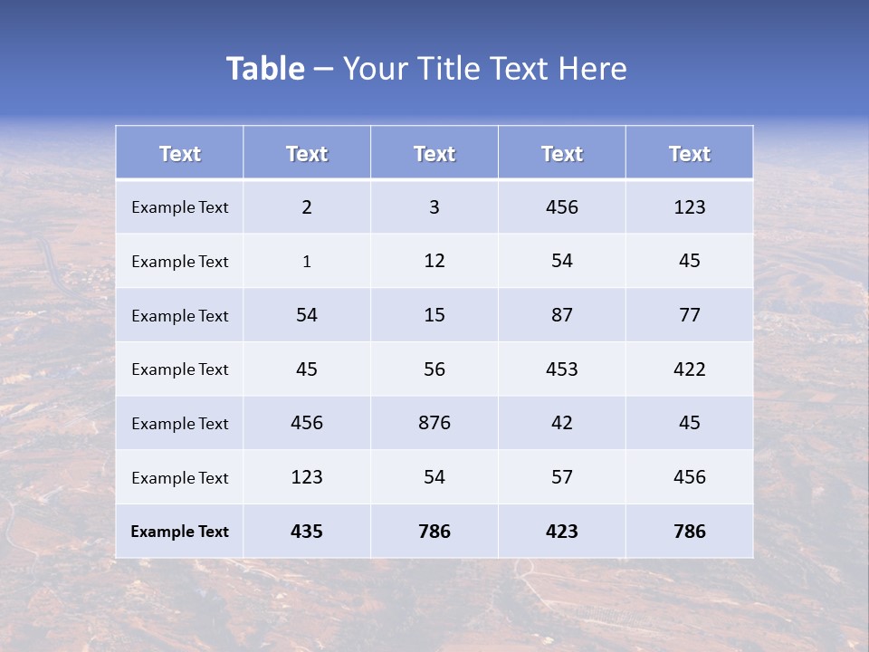 Aviation Air Valley PowerPoint Template