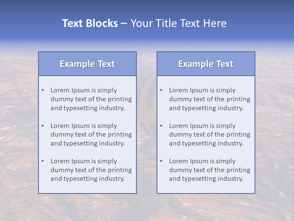 Aviation Air Valley PowerPoint Template