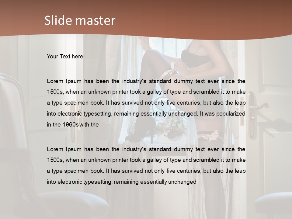 Sexy Indoor Slender PowerPoint Template