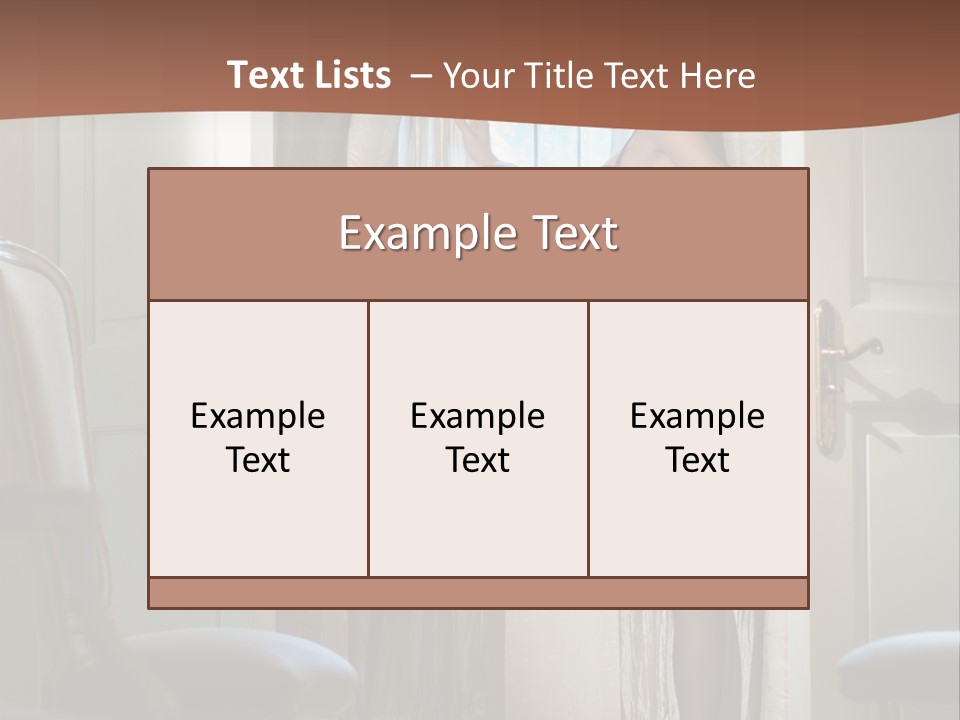 Sexy Indoor Slender PowerPoint Template