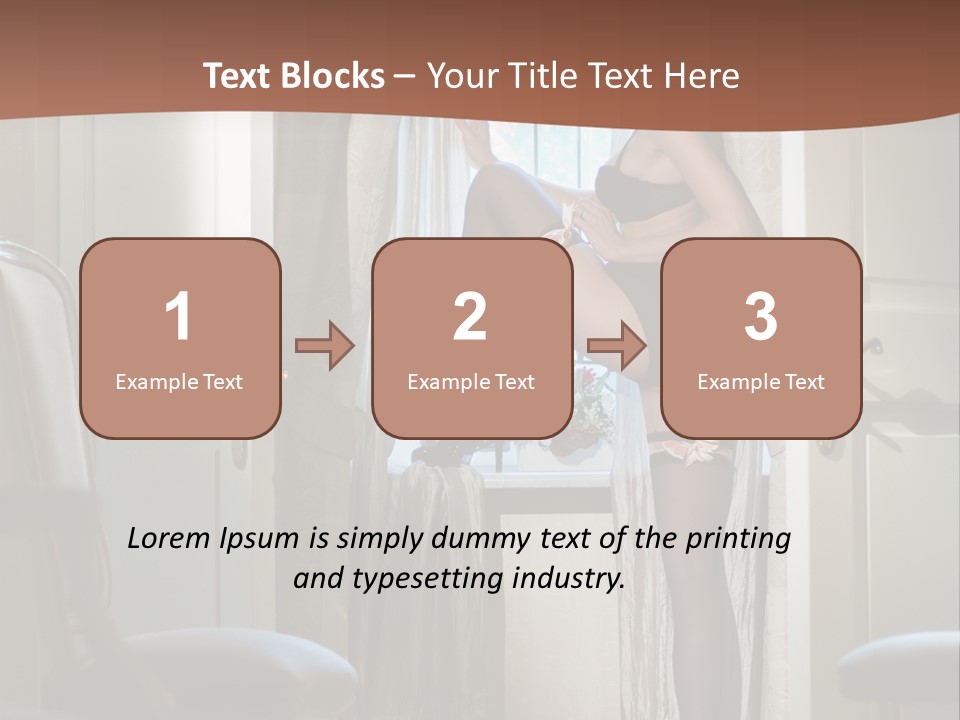 Sexy Indoor Slender PowerPoint Template