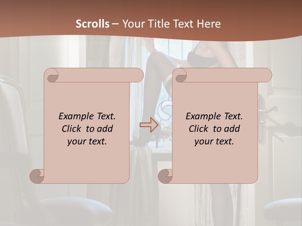 Sexy Indoor Slender PowerPoint Template