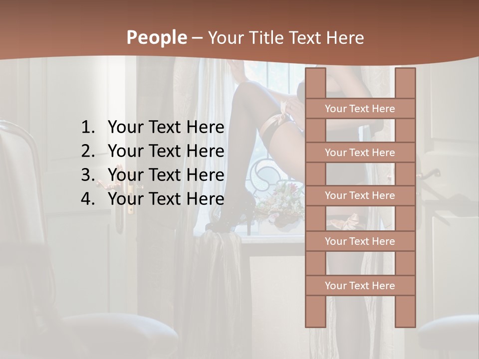 Sexy Indoor Slender PowerPoint Template