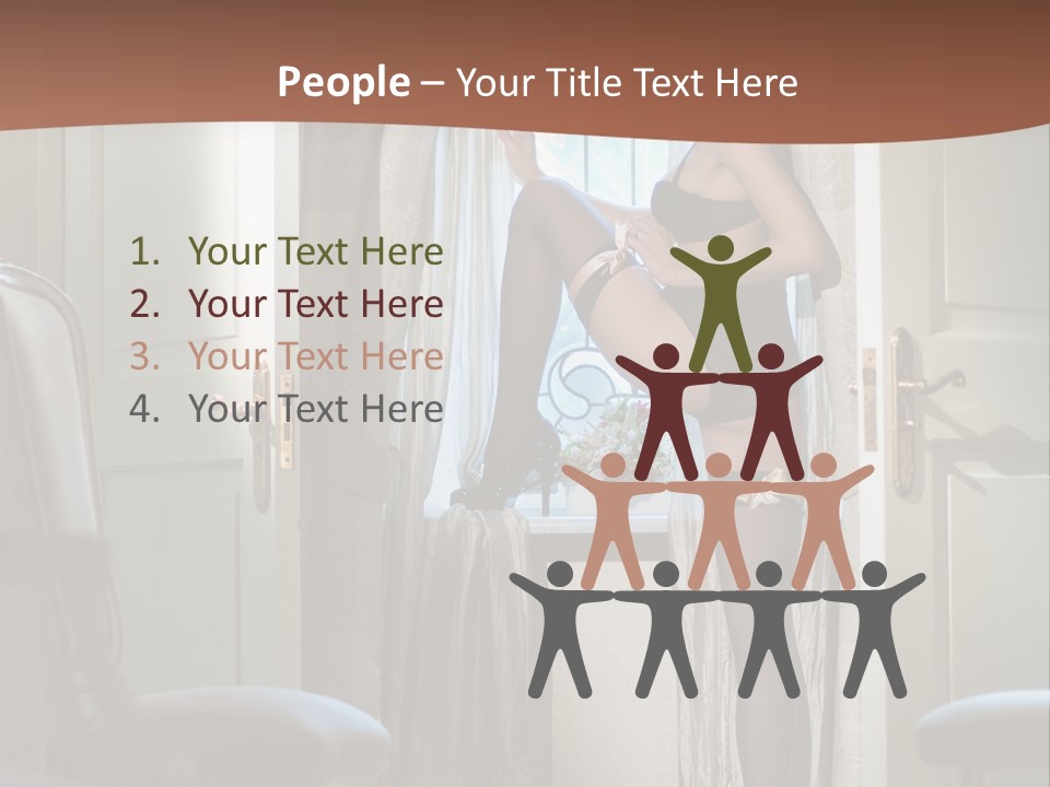 Sexy Indoor Slender PowerPoint Template