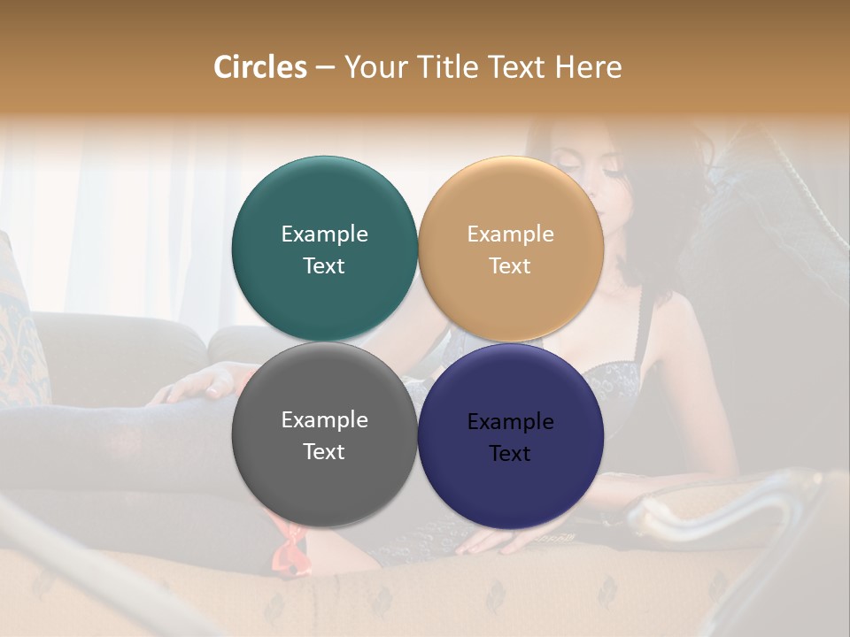 Sofa Female Cushion PowerPoint Template