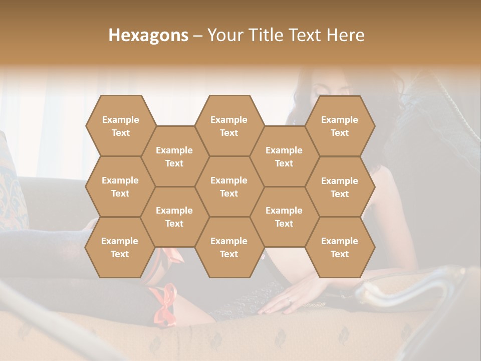 Sofa Female Cushion PowerPoint Template