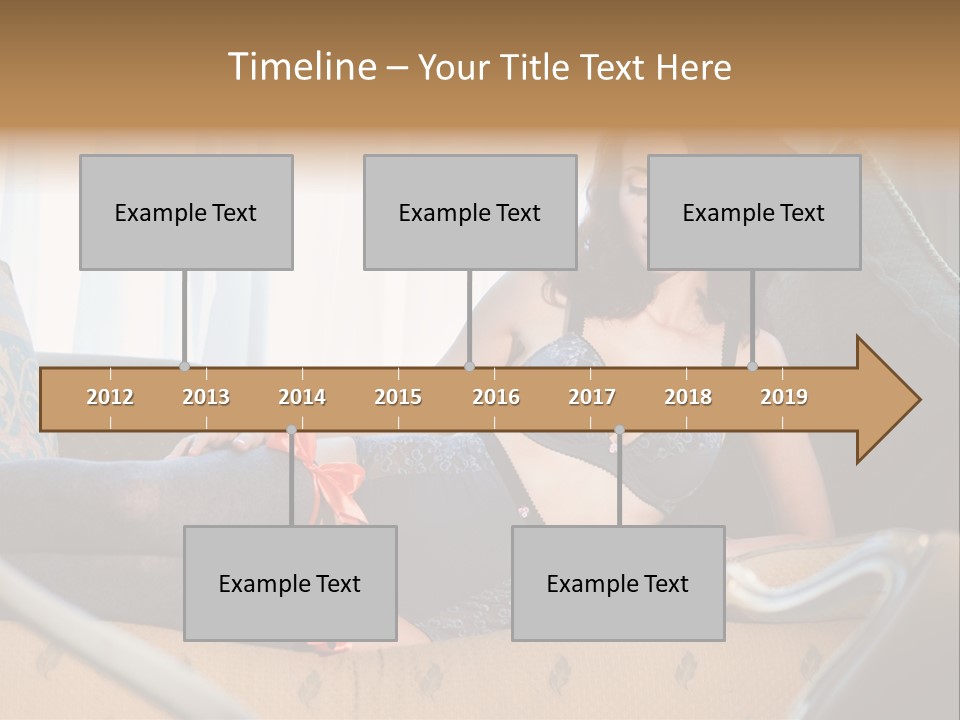 Sofa Female Cushion PowerPoint Template