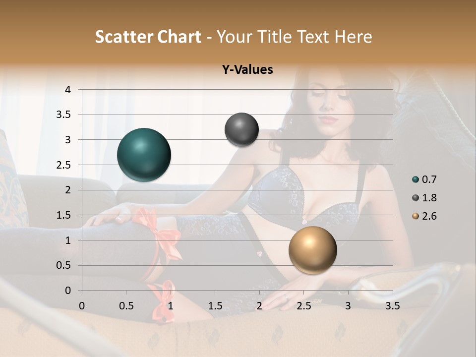 Sofa Female Cushion PowerPoint Template