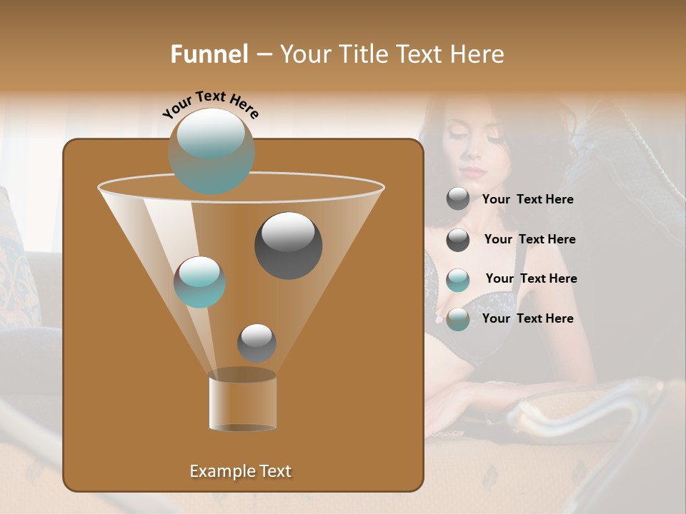 Sofa Female Cushion PowerPoint Template