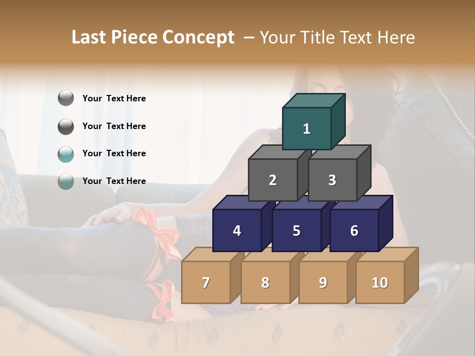 Sofa Female Cushion PowerPoint Template