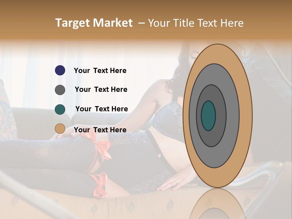 Sofa Female Cushion PowerPoint Template