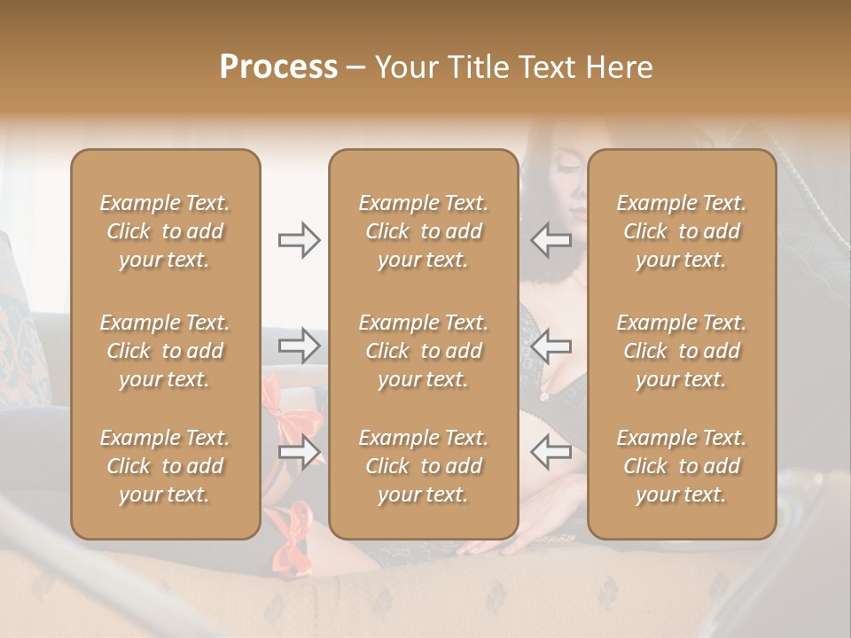 Sofa Female Cushion PowerPoint Template