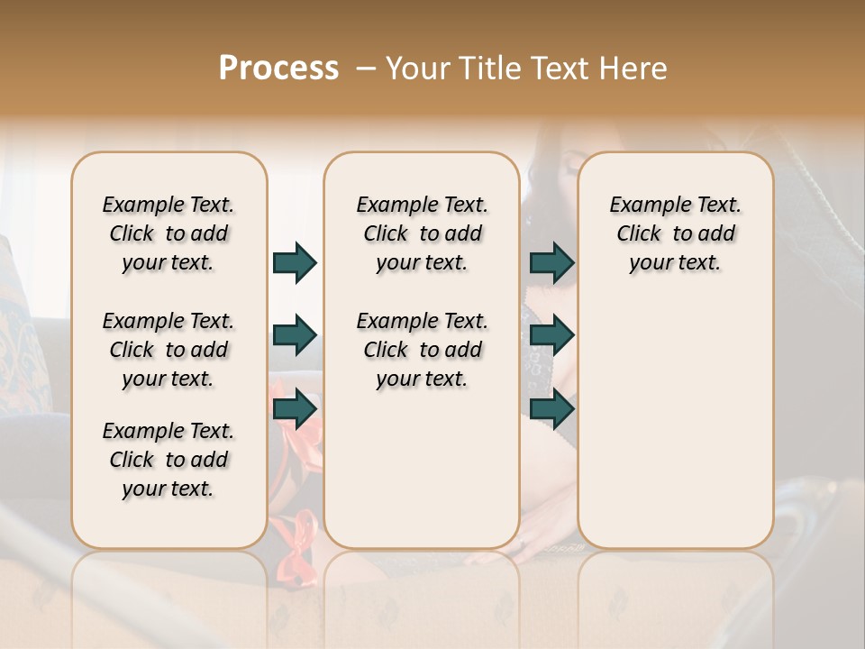 Sofa Female Cushion PowerPoint Template
