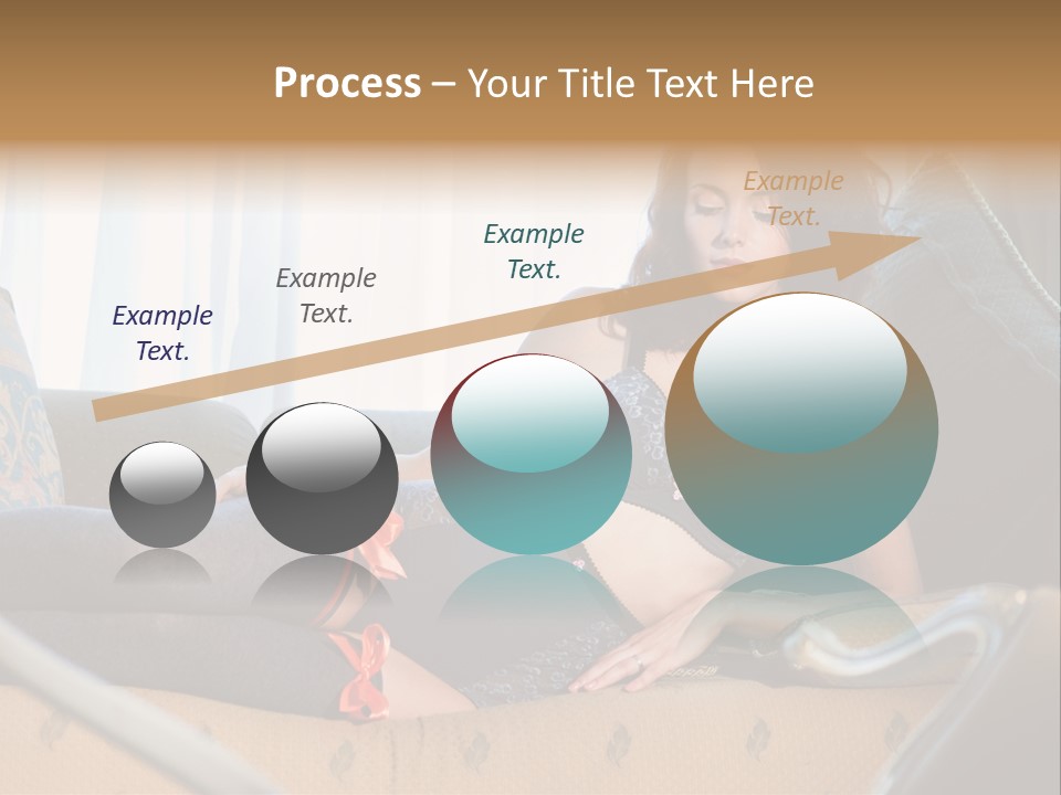 Sofa Female Cushion PowerPoint Template