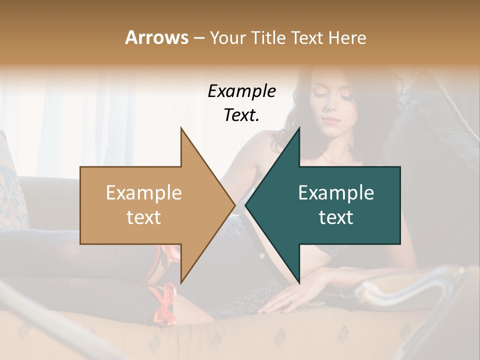 Sofa Female Cushion PowerPoint Template