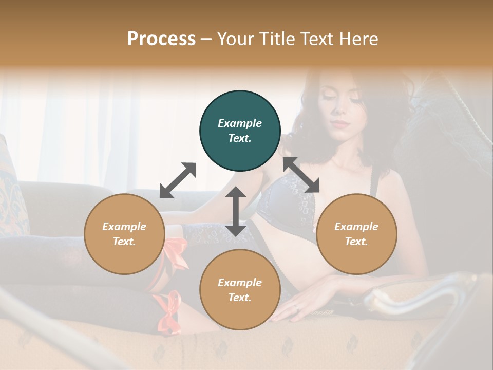 Sofa Female Cushion PowerPoint Template
