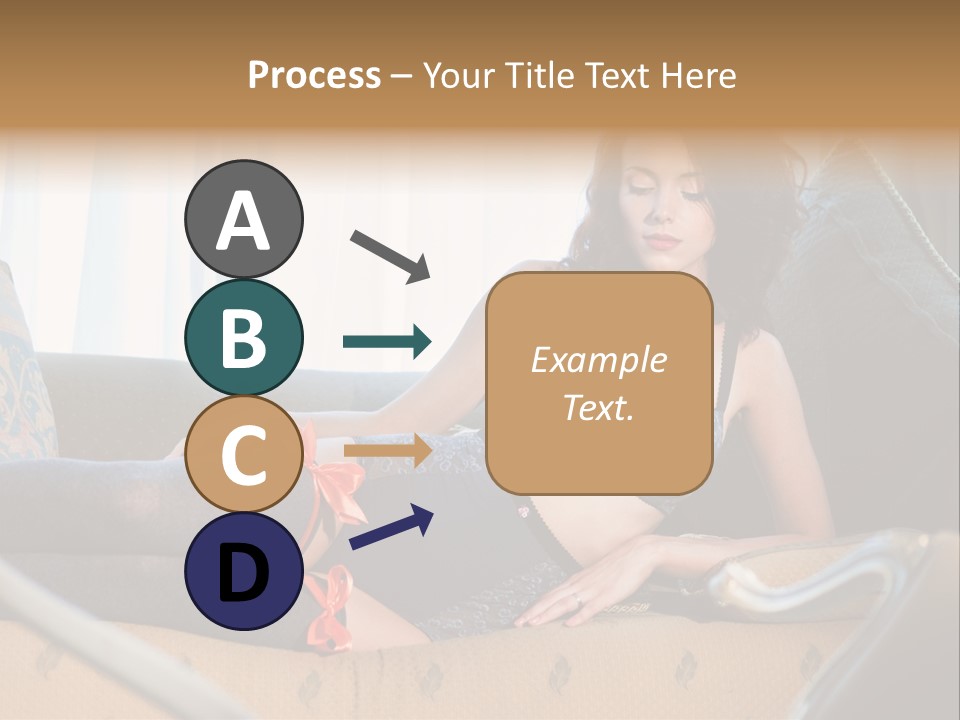 Sofa Female Cushion PowerPoint Template