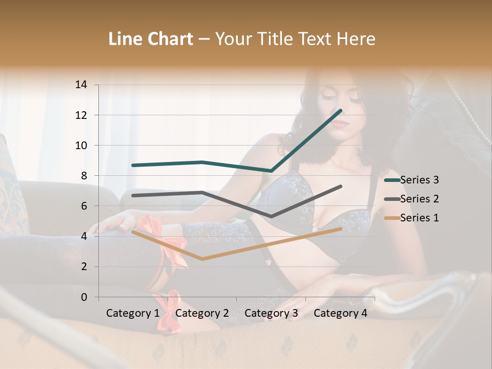Sofa Female Cushion PowerPoint Template