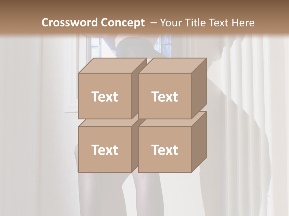 Lacy Underclothes Window PowerPoint Template