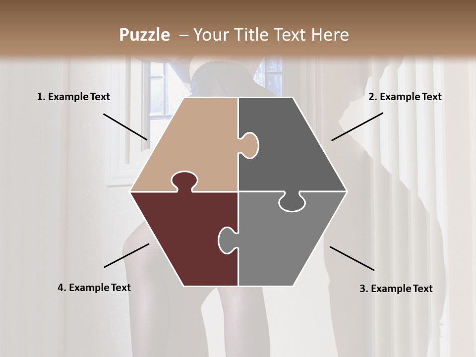 Lacy Underclothes Window PowerPoint Template