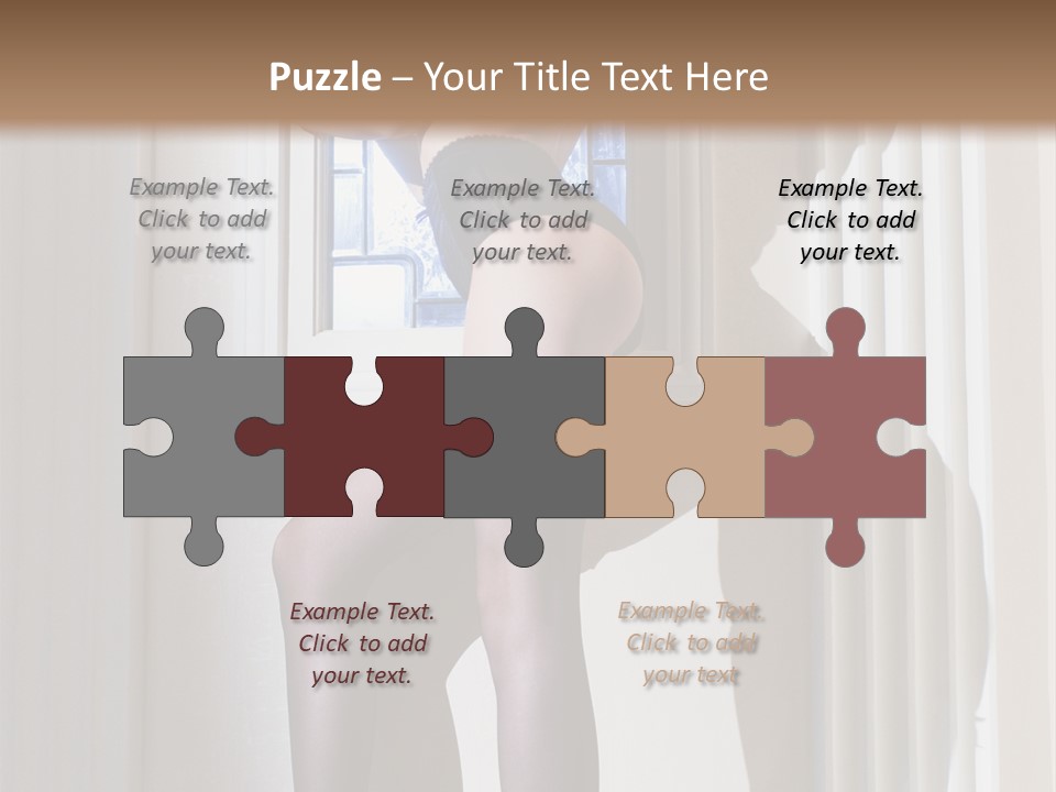Lacy Underclothes Window PowerPoint Template