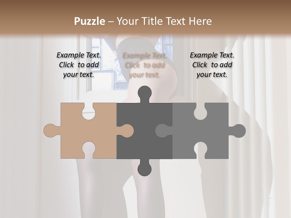 Lacy Underclothes Window PowerPoint Template