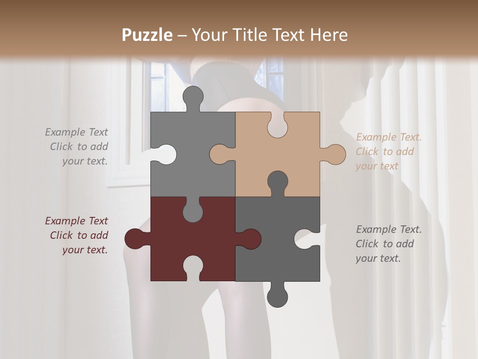 Lacy Underclothes Window PowerPoint Template