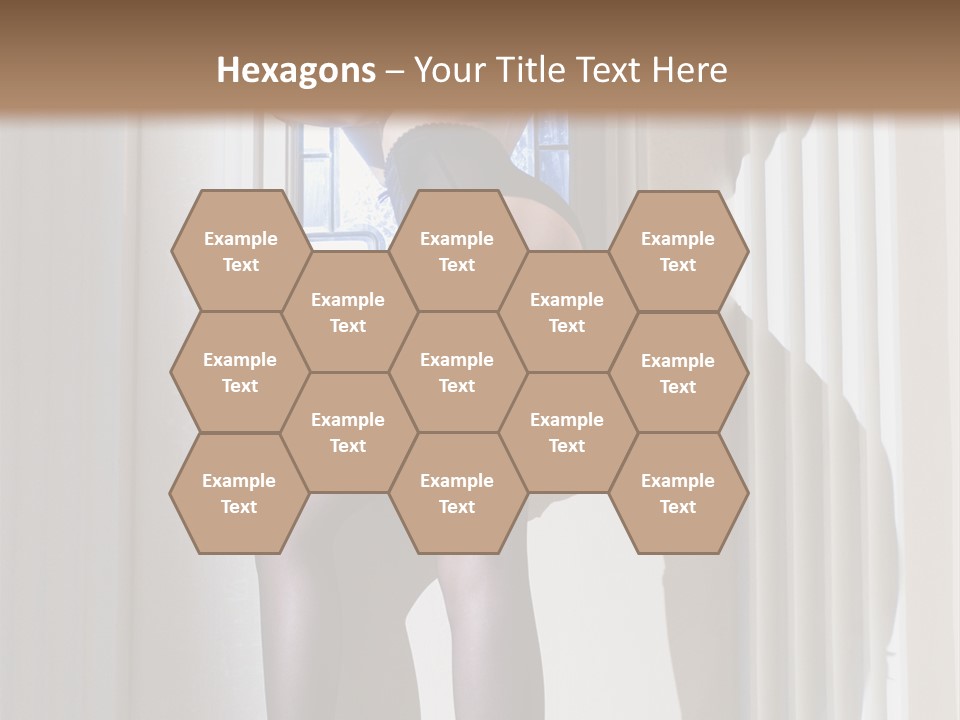 Lacy Underclothes Window PowerPoint Template