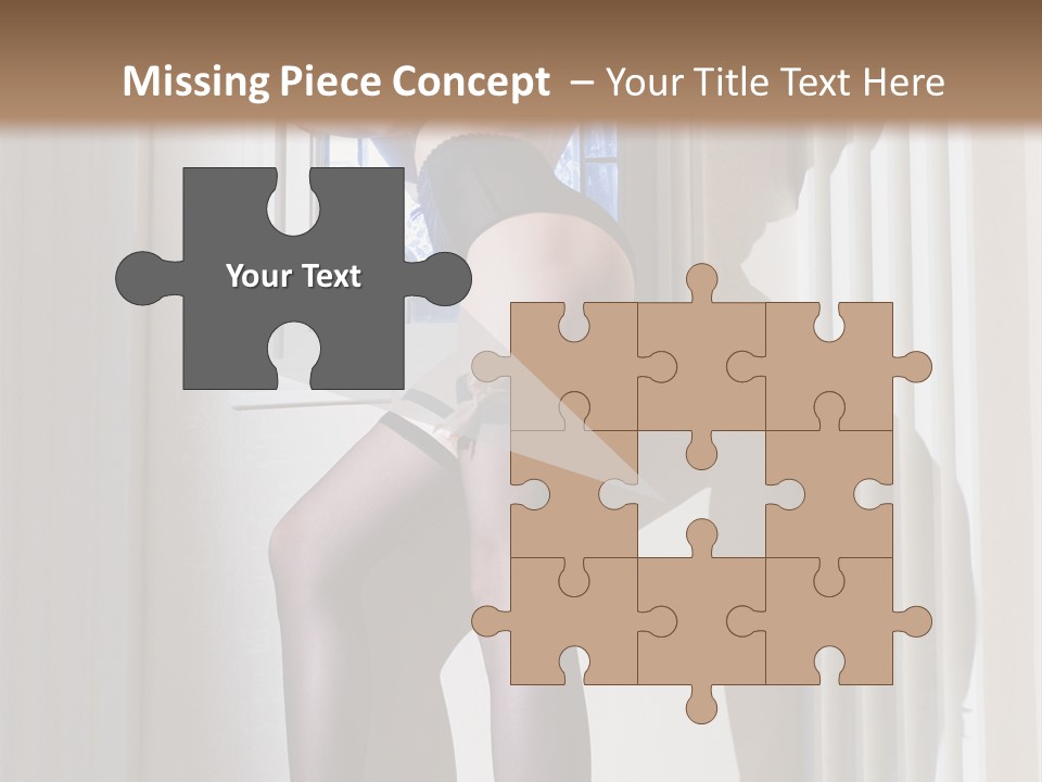Lacy Underclothes Window PowerPoint Template