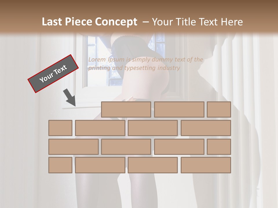 Lacy Underclothes Window PowerPoint Template