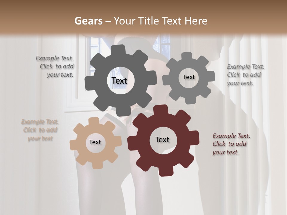 Lacy Underclothes Window PowerPoint Template